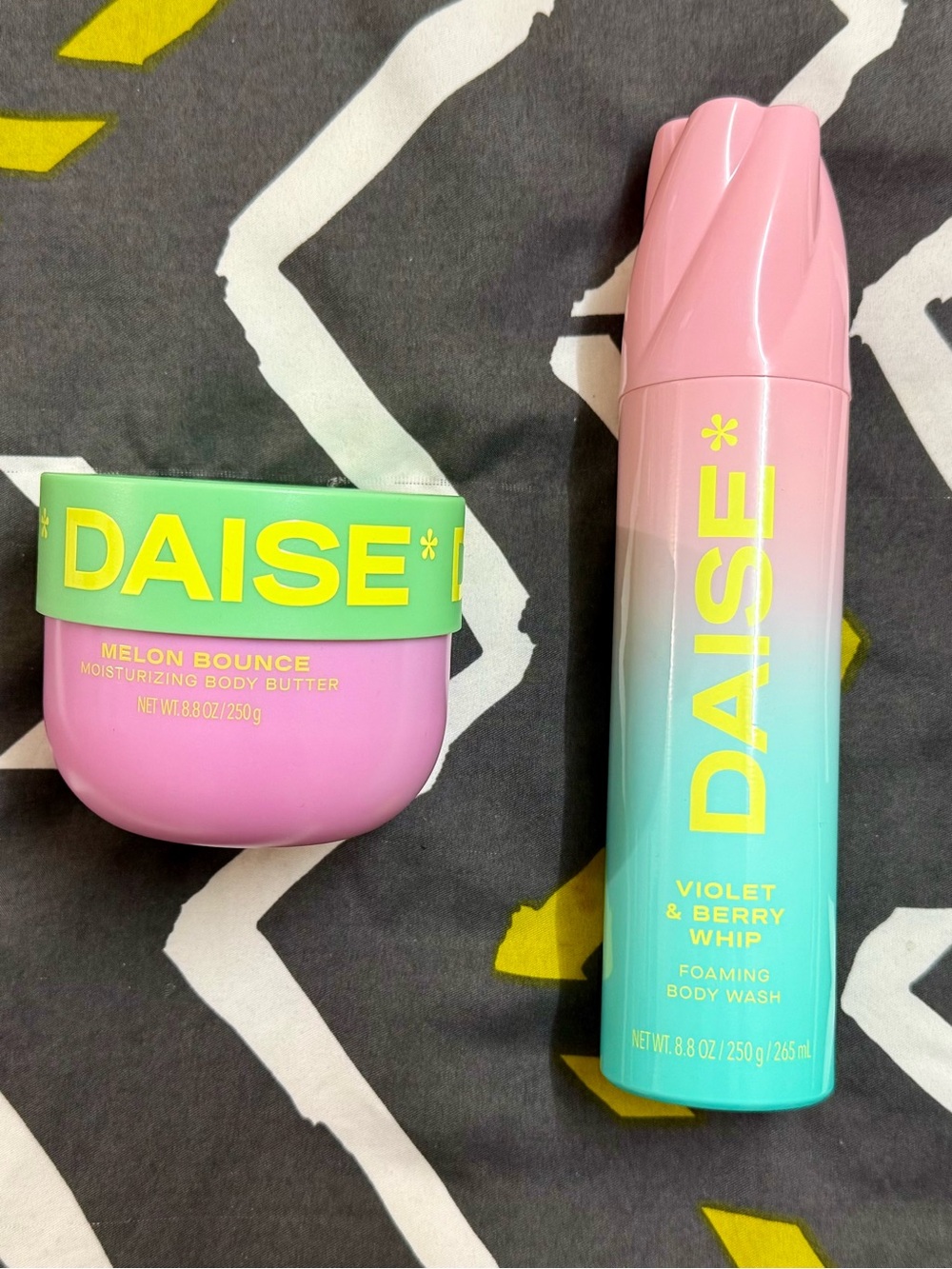 DAISE Beauty Melon Bounce Body Butter, Violet & Berry Whip Foaming Body Wash